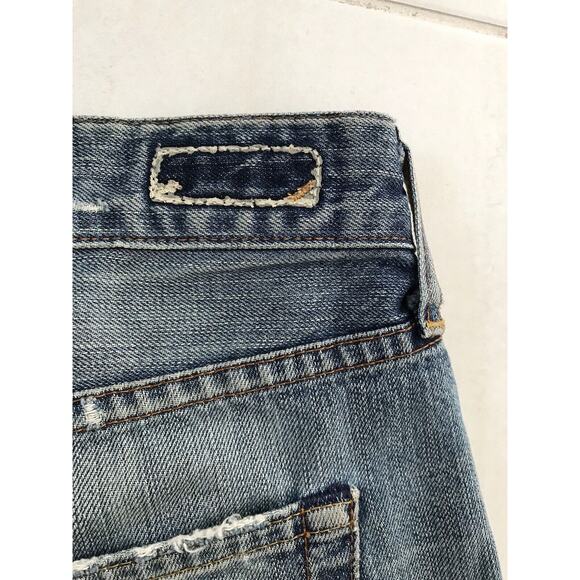 AG Adriano Goldschmied Shorts Ex Boyfriend Distressed Cut Off Denim - Picture 9 of 9